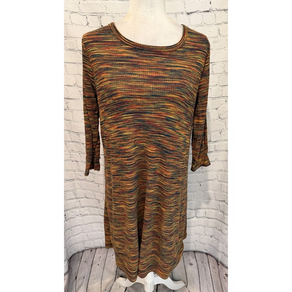 Song n Spirit Women's Small Multicolor Design Long Sleeve Knit Dress